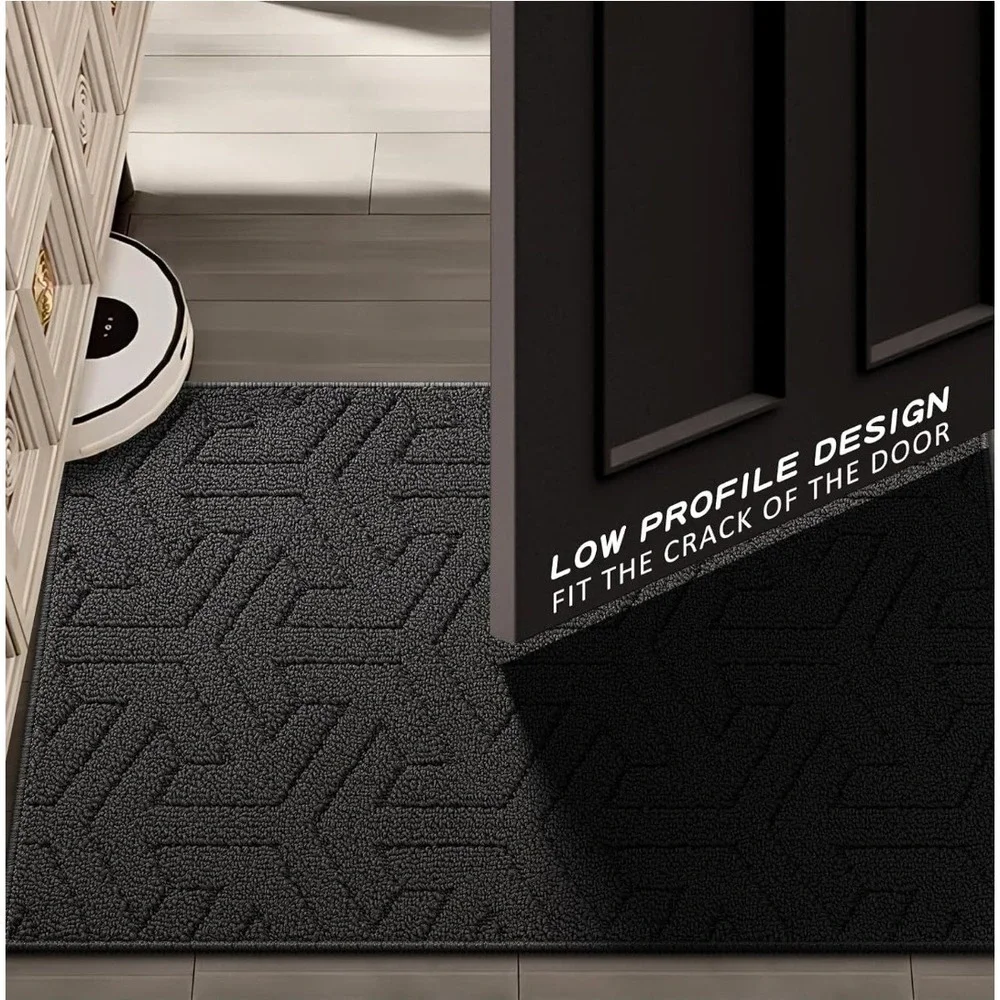 Villsure Door Mat, Non-Slip Entryway Mats Resist Dirt, 35 x 59, Gray